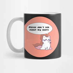 Scars disability awareness cute cat Mug